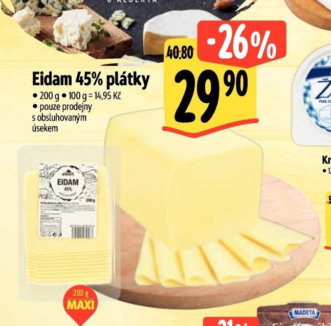 Eidam 45% plátky