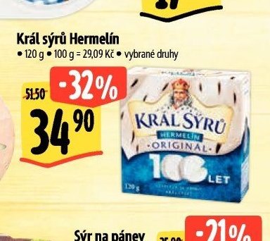 Král sýrů Hermelín