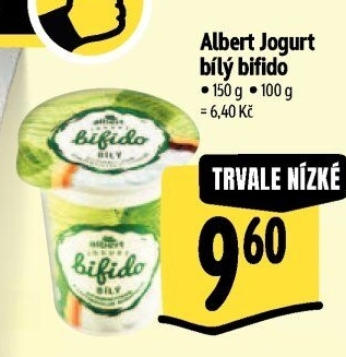 Bilý jogurt Bifido Albert