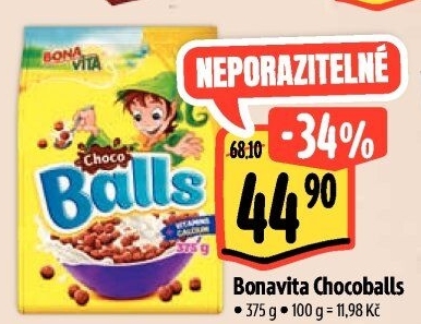 Cereálie Čokoládové kuličky Balls Bonavita