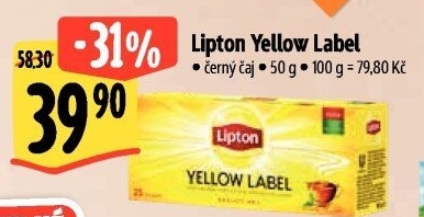 Černý čaj Yellow Label Lipton