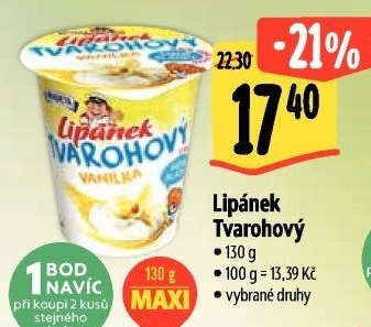 Dezert Lipánek tvarohový Madeta