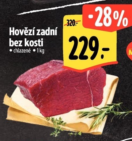 Hovězí zadní bez kosti