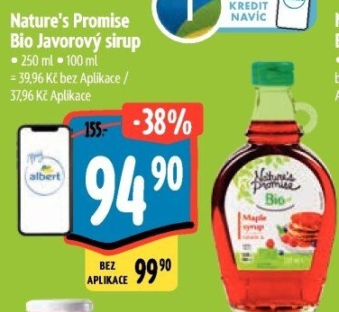 Javorový sirup bio Nature'