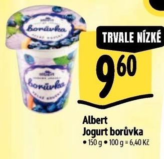 Jogurt ochucený Albert