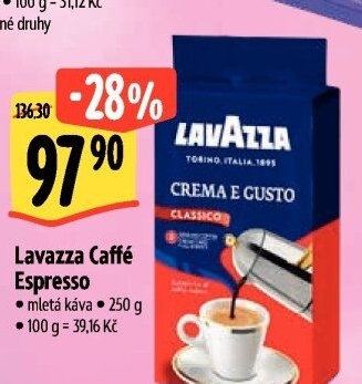 Mletá káva Espresso Lavazza