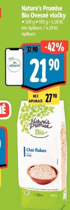 Ovesné vločky bio Nature'