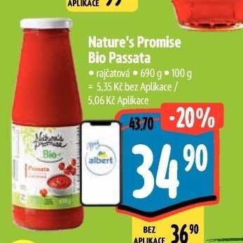 Rajčata pasírovaná Passata Bio Nature'