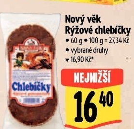Rýžové chlebíčky polomáčené Nový věk