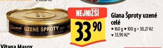 Šproty uzené v oleji Giana