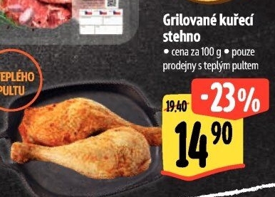 Stehno kuřecí grilované