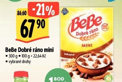 Sušenky BeBe Dobré ráno mini Opavia