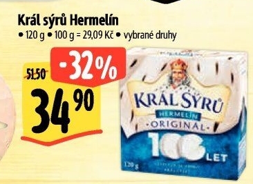 Sýr Hermelín Král sýrů