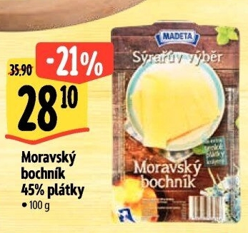 Sýr Moravský bochník 45% Sýrařův výběr Madeta