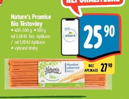 Těstoviny bio Nature'