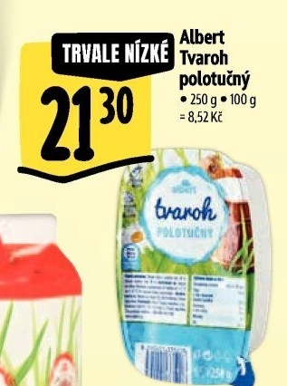 Tvaroh polotučný Albert