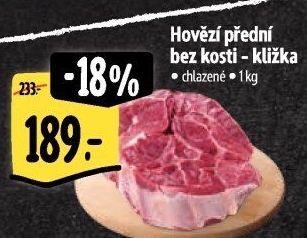 Hovězí přední bez kosti - kližka