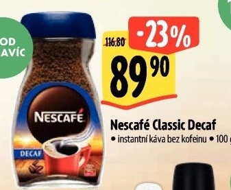 Instantní káva bez kofeinu Nescafé Classic