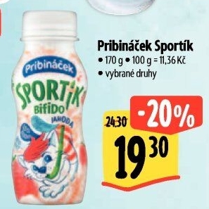 Jogurtový nápoj Sportík Pribináček