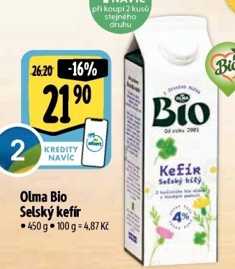 Kefír Selský bio Olma