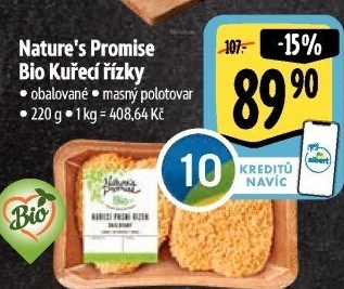 Kuřecí řízky obalované bio Nature'