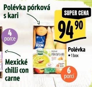 Menu box Polévka pórková s kari Albert