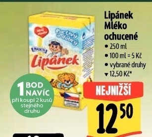 Nápoj mléko ochucené Lipánek Madeta