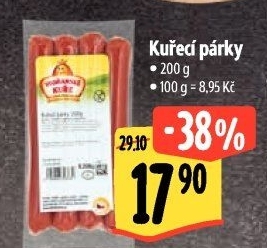 Párky kuřecí Vodňanské kuře