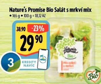Salát s mrkví mix bio Nature'