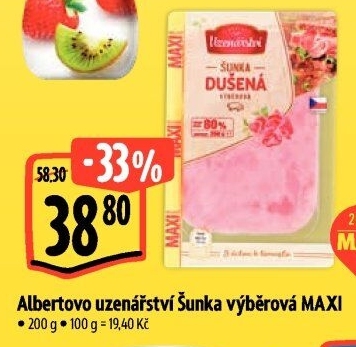 Šunka výběrová dušená Albertovo uzenářství