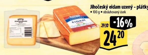 Sýr Eidam uzený 44% Jihočeský Madeta