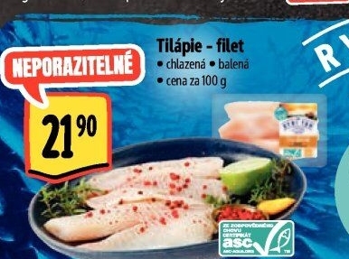 Tilápie nilská filety Albert