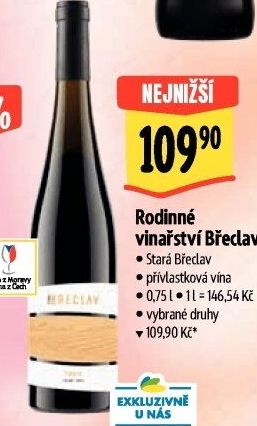 Vína Vinařství Břeclav - přívlastková