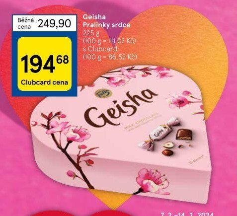 Geisha Pralinky srdce