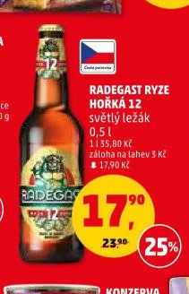 RADEGAST RYZE HOŘKÁ 12 0,5 l