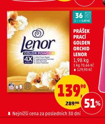 PRÁŠEK PRACÍ GOLDEN ORCHID LENOR