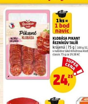 Klobása Pikant Řezníkův talíř