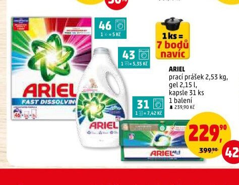 Ariel prací prášek 2,53 kg
