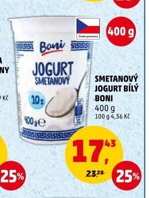 SMETANOVÝ JOGURT BÍLÝ BONI