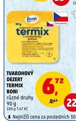 TVAROHOVÝ DEZERT TERMIX BONI