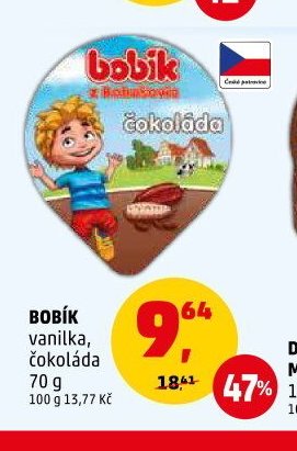 Bobík vanilka, čokoláda