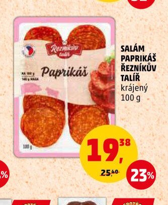 SALÁM PAPRIKÁŠ ŘEZNÍKŮV TALÍŘ