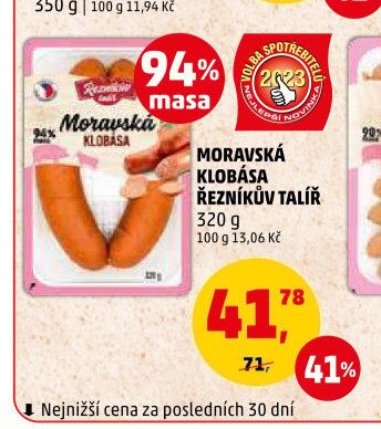 MORAVSKÁ KLOBÁSA ŘEZNÍKŮV TALÍŘ