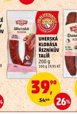 UHERSKÁ KLOBÁSA ŘEZNÍKŮV TALÍŘ