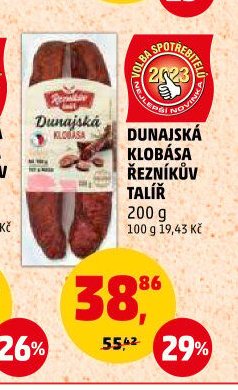 DUNAJSKÁ KLOBÁSA ŘEZNÍKŮV TALÍŘ