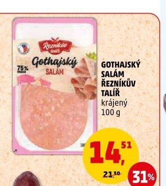 Gotthajský salám Řezníkův talíř