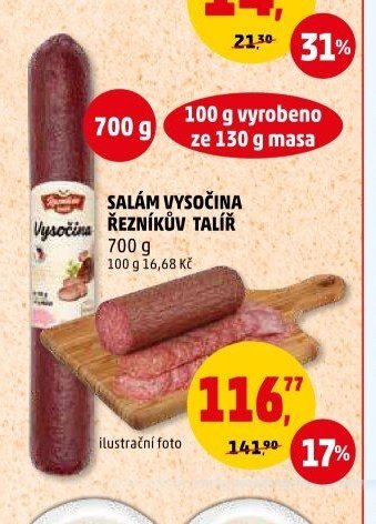 Salám Vysočina Řezníkův talíř