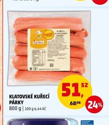 Klatovské kuřecí párky