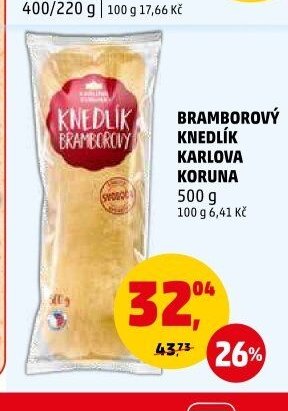 Bramborový knedlík Karlova Koruna