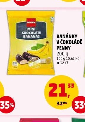 Banánky v čokoládě Penny